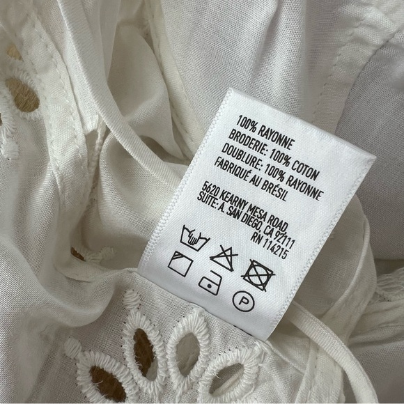 New Vix Paula Hermanny White Kiara Eyelet Cropped
Bustier Top Size S - Picture 7 of 7